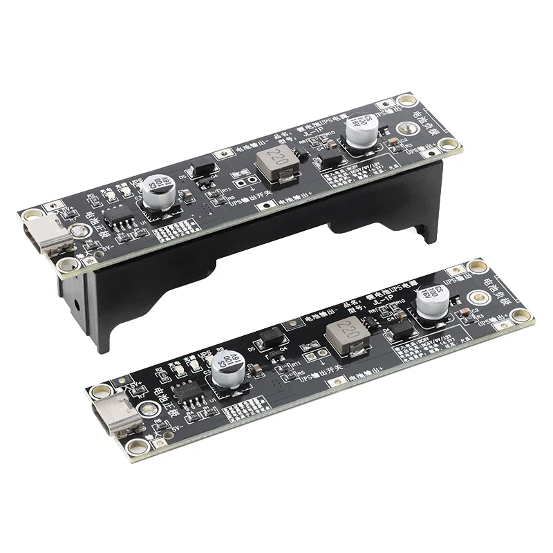 18650 Lithium Battery Boost Module 5V 9V 12V Charging UPS Uninterrupted Protection Charging Board Type-C with Battery Holder