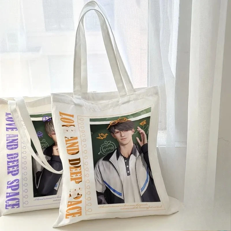 

2025 in Stock New Love and Deepspace Anime Game Cos Rafayel Zayne Sylus Xavier Caleb Cute Cartoon Canvas Tutorial Bag Prezzie