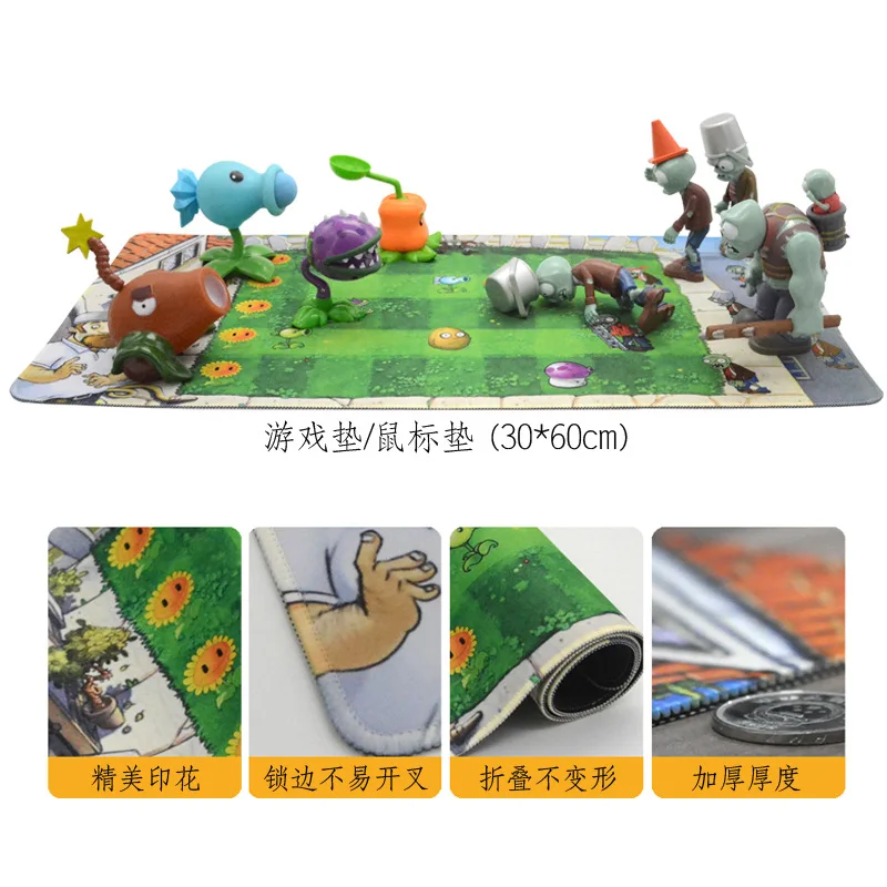 

30x60cm Plants Vs. Zombies Toy Accessories Game Mat Battle Map Animated Computer Table Keyboard Mat for Kids Christmas Gifts