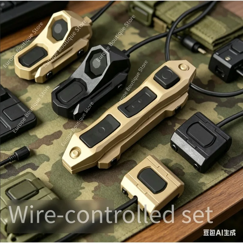 

Dual/Triple Remote Pressure Switch for OGL PEQ-15, 2.5mm SF Plug for M600 M300 Flashlight, 20mm Picatinny Rail Toy Accessory