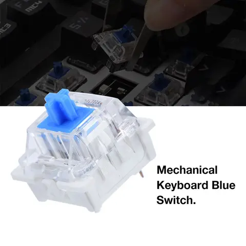 Teclado mecánico azul de repuesto montado en placa azul para la serie NewGiant RGB