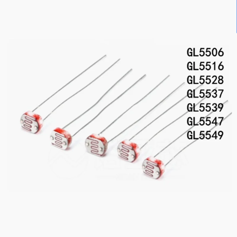 50PCS/LOT Photosensitive Resistance GL5506 GL5516 GL5528 GL5537 GL5539 GL5547 GL5549 GL3526 LDR Photo Light Sensitive Resistor