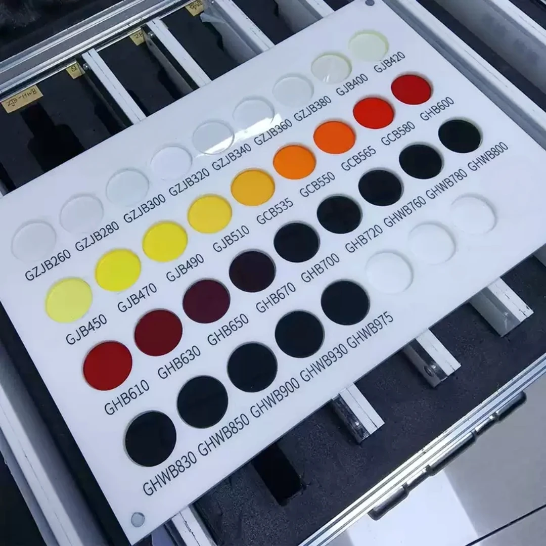 Colored Glass Long‑Pass Filter Ø25×2mm 260‑1000nm Transmits Visible Red IR Light Blocks Short‑Wave Light for Lab Optical Testing