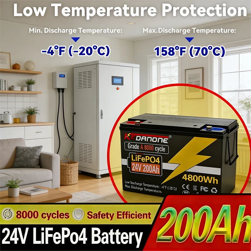

200AH LIFEPO4 24V 32700 200AH Battery Is Integrated with BMS for RV Solar External Rechargeable Network Lithium Iron Phosphat