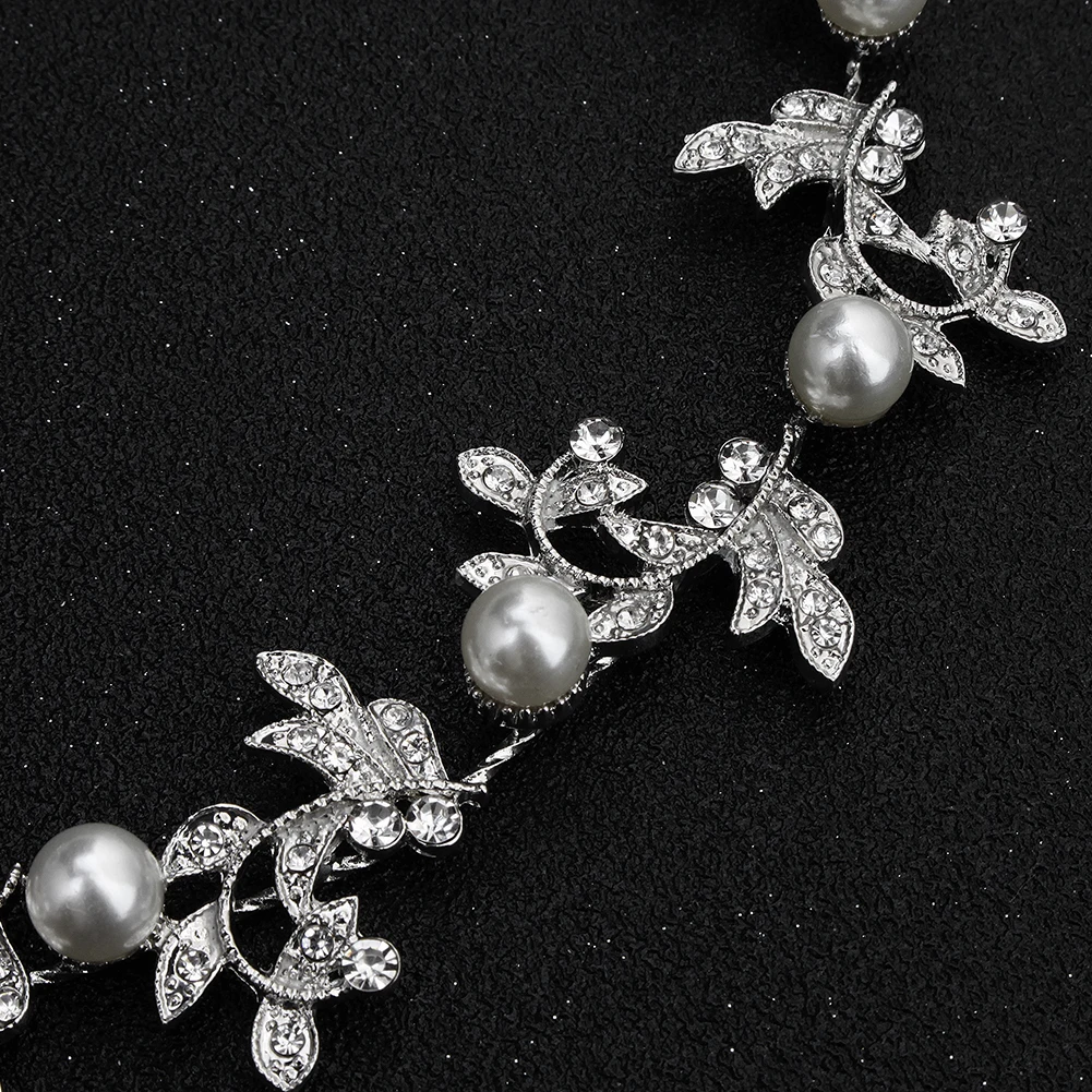 Luxurious Delicate Flower Hairband Pearl and Rhinestone Tiara Hair Accessory Bridal Wedding Party Headpieces As Gifts