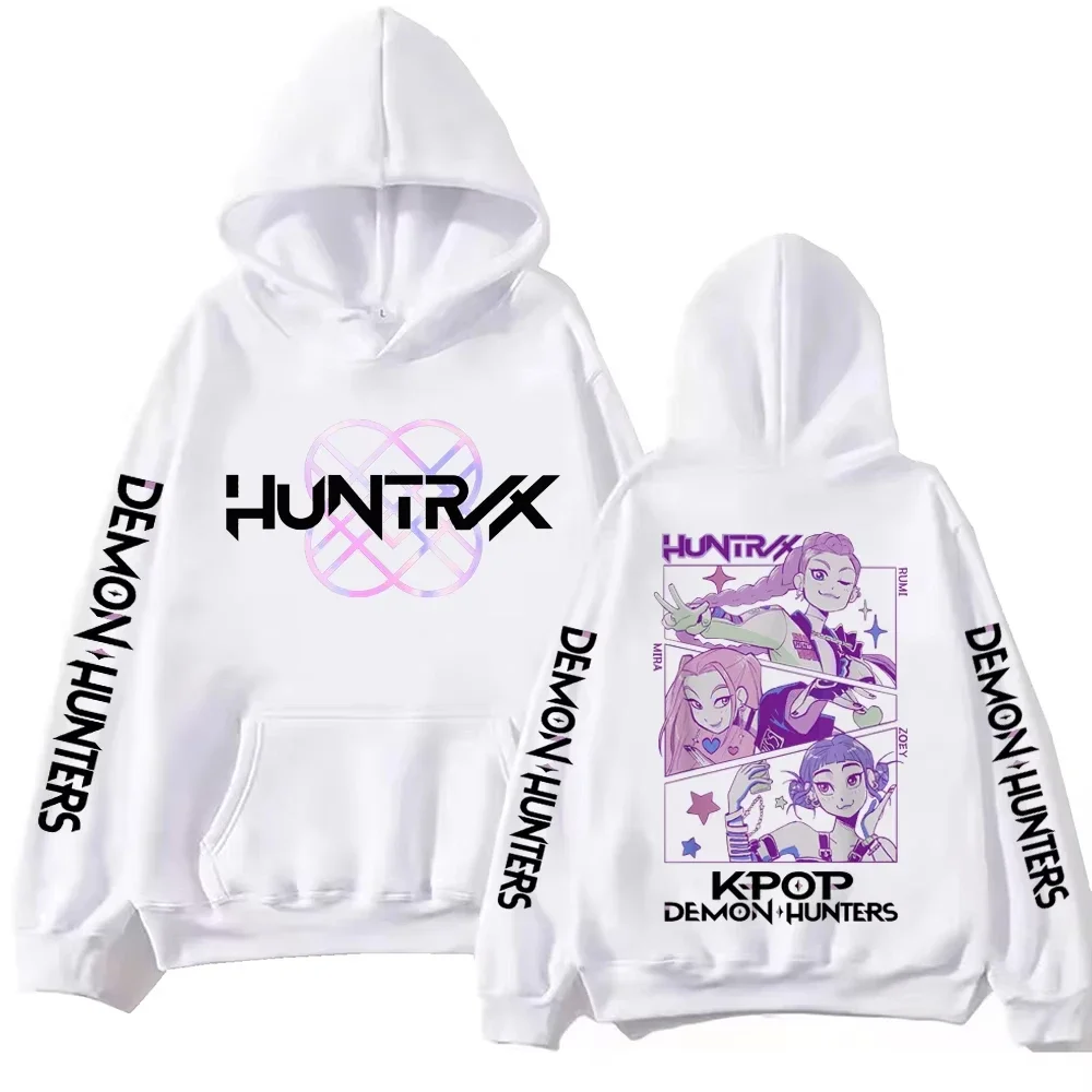 Hoodie Pemburu Setan K-Pop Anime Musim Panas 2025 Kaus Atasan Pullover Hip Hop Harajuku Pakaian Olahraga Alfabet UNISEX Tren Mode