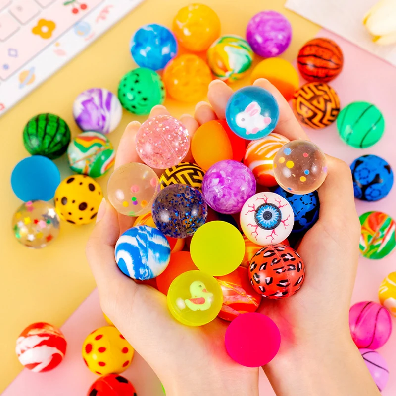 20pcs/bag Mix Multicolor Bouncy Ball Jumping Bead Toys Party Favor Treat Kids Birthday Guest Gifts School Reward Goodie Filler