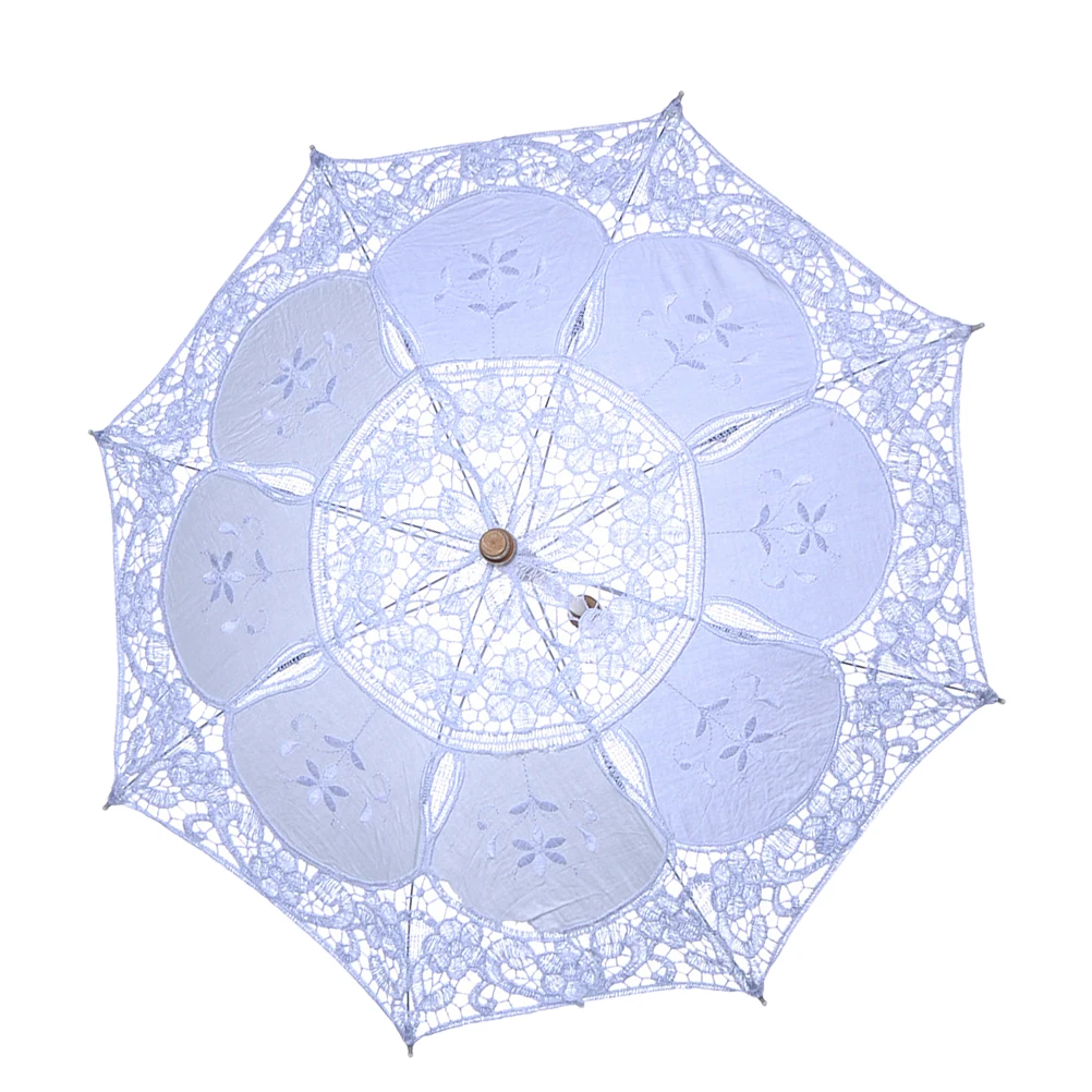 

Lace Umbrella Pastoral Handmade Weddings Photo Prop Durable Pastoral Umbrella Foldable Wedding Parasol