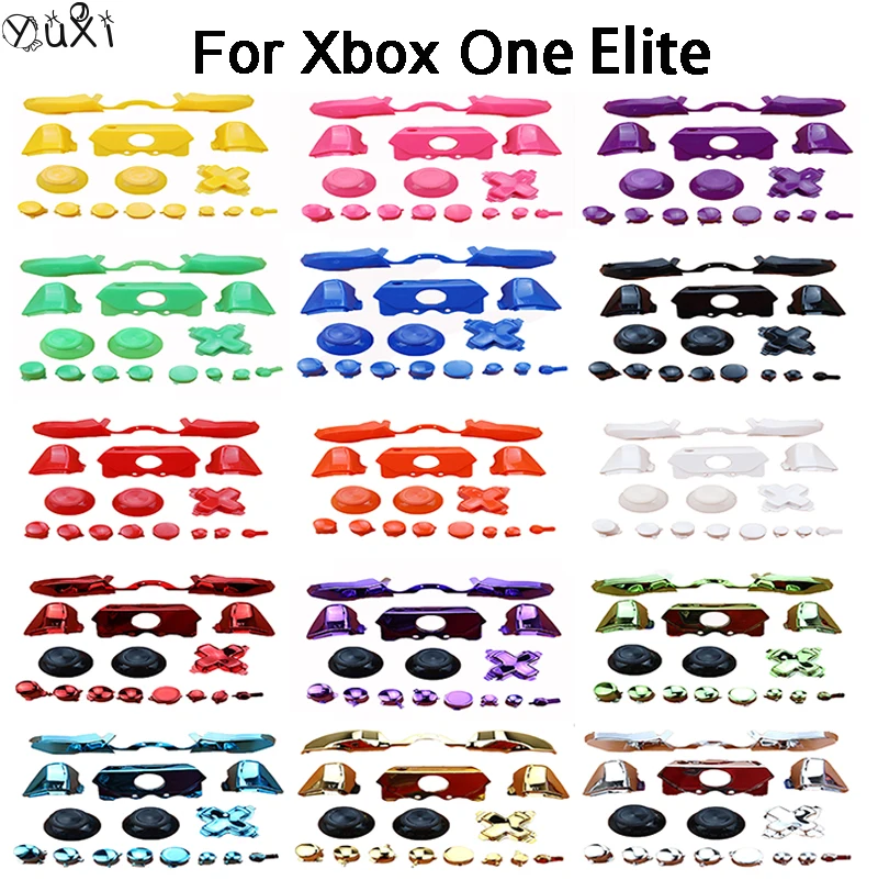 YuXi 1SET For Xbox One Elite Game Console Cross Key Home Button ZL ZR L R Button Full Buttons Set Handle Maintenance Accessories