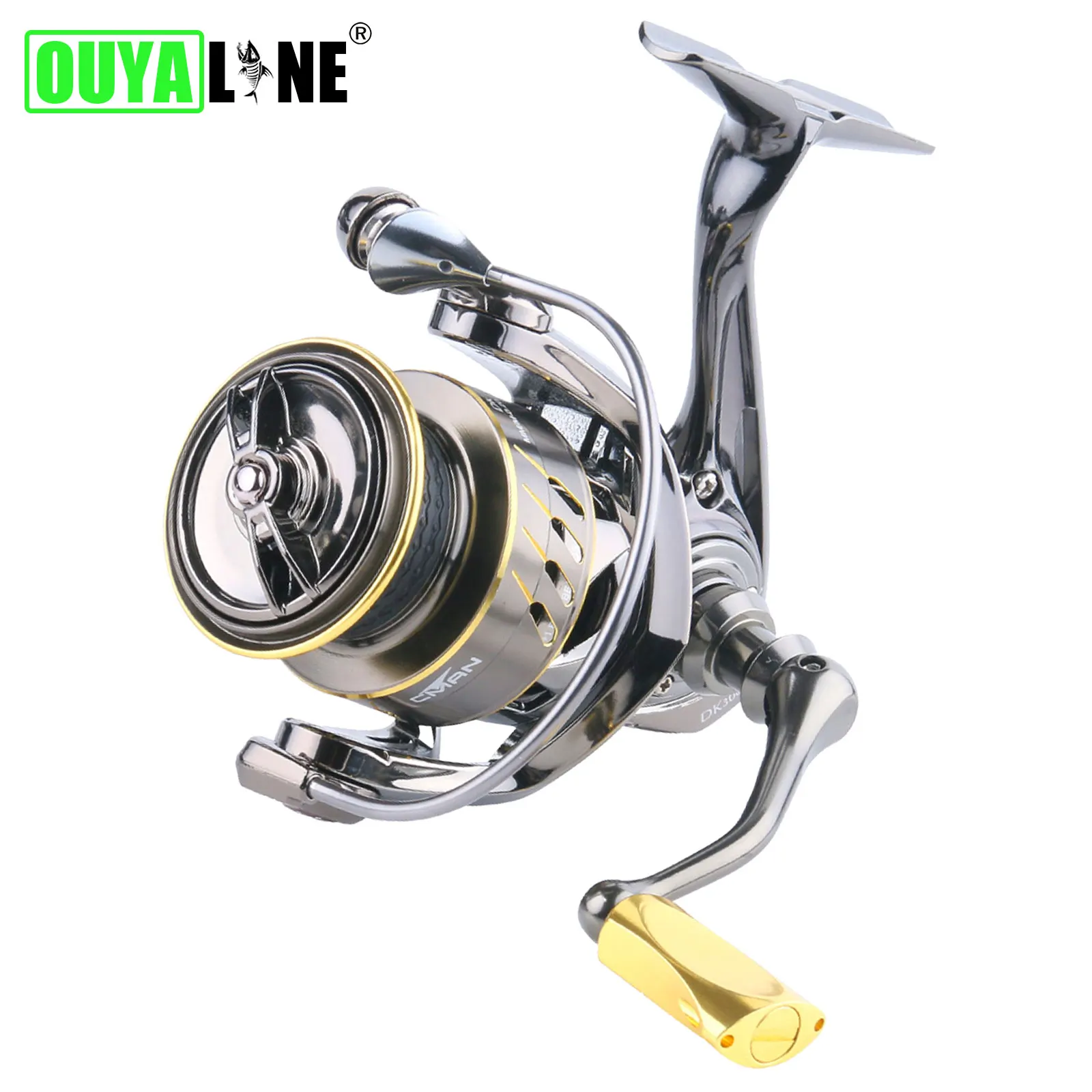 

All Metal Fishing Reel Spinning DK1000-6000 Series 5.7:1 Max Drag 12kg 7+1BB Surfcasting Saltwater Trolling Carretilha De Pesca