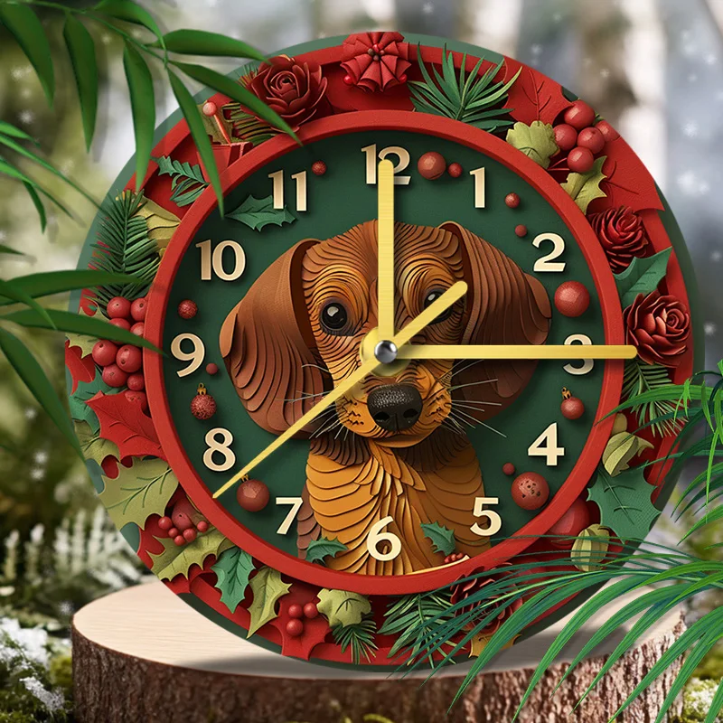 Dachshund Pet Clock Unique Pet Memorial Gift - Ideal for Home Décor & Christmas Present