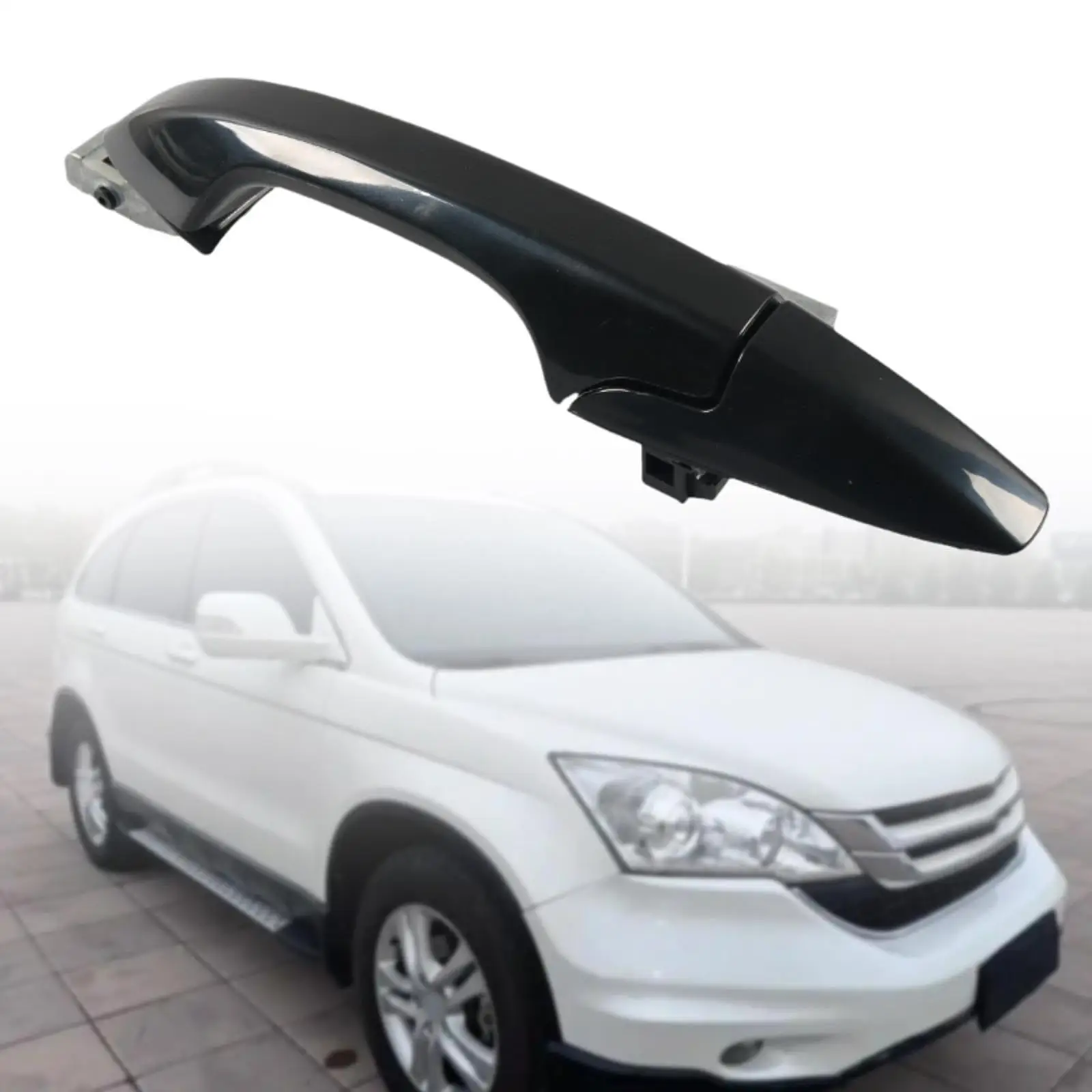 

Black Plastic Exterior Door Handle Left Rear Replacement for Honda CR-V 2007-2011 Automotive Component ABS Zinc Alloy