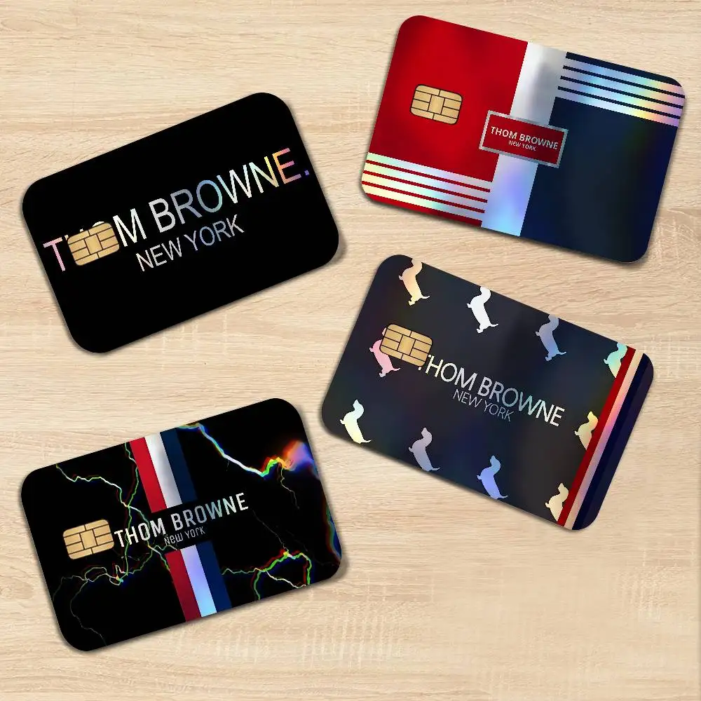 Fashion Brand T-Thom B-Brown Laser Reflective Bank Card Stickers Cute Stylish Daily Decoration Gift
