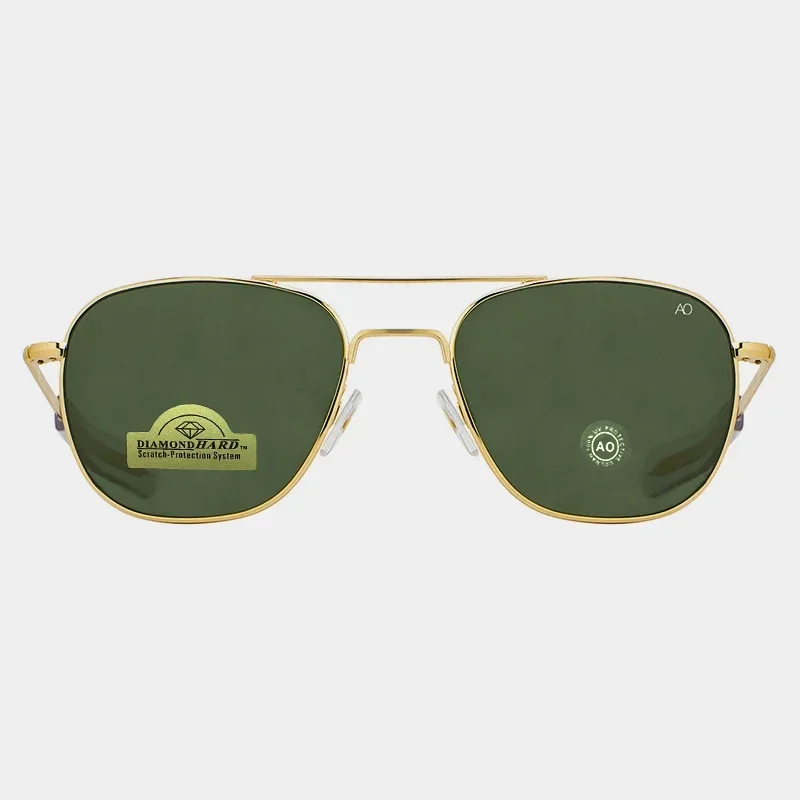 1 Stück/3 Stück AO Pilot Modische Sonnenbrille für Herren und Damen, Metallrahmen, hochwertige Markendesigner-Gläser aus gehärtetem Glas, UV400 – Detail 1