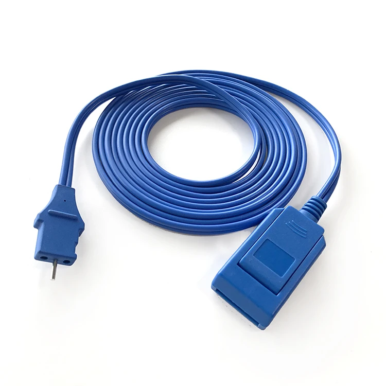 Compatible for REM Flat Insert Negative Plate Cable  connector 2.0mm  blue 3 meters