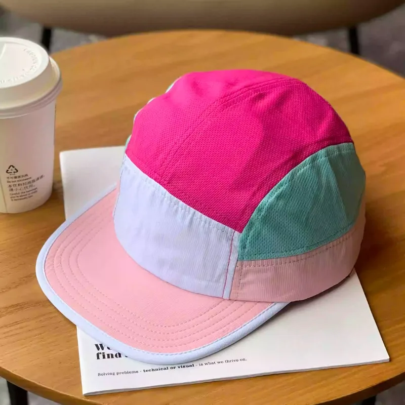 Custom Logo Print American Street Quick-drying Flat-brim Baseball Cap Men Women Outdoor Breathable Sport Cycling Baseball Cap