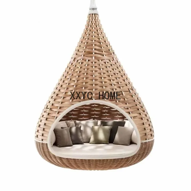 

Outdoor Lying Bed, Garden, Vine Weaving, Swing, Outdoor Balcony, Waterproof and Sunscreen Hanging Basket, Swimming Pool, Sofa, H