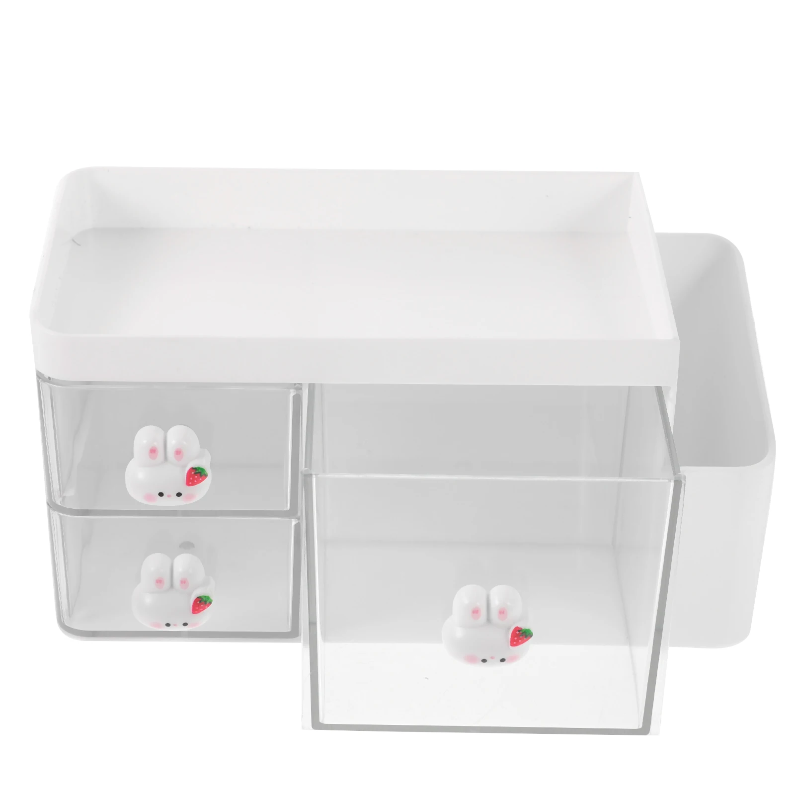 

Desk Storage 3 Drawer Stationery ganizer White Large Capacity Pen Multi Functional Desk Storage Box Holder Clear Office Study