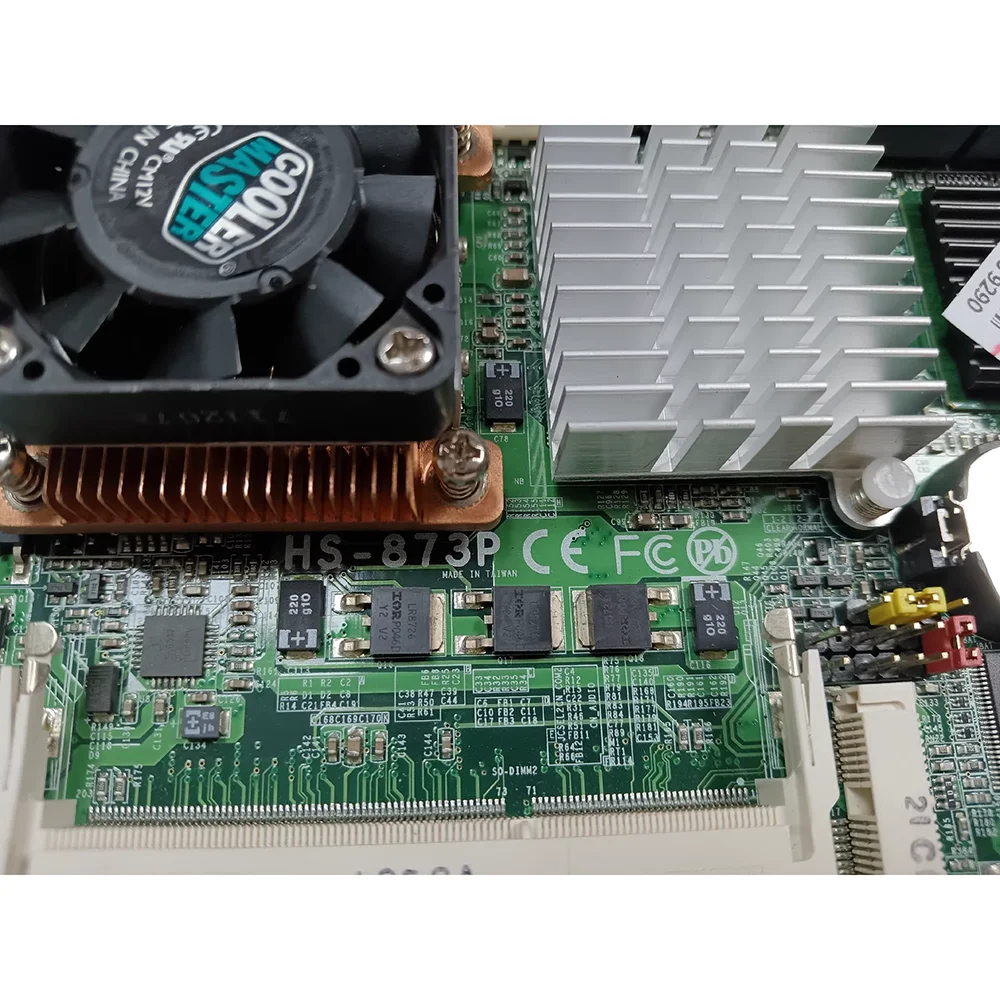 HS-873P Industrial Control Equipment Motherboard With Dual Network Card and CPU Fan
