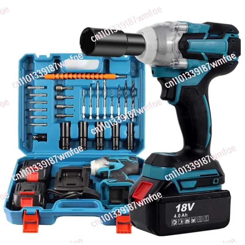 Industrial electric impact wrench, brushless cordless 1/2 inch 18V 380Nm maximum torque 500W screwdriver power tool