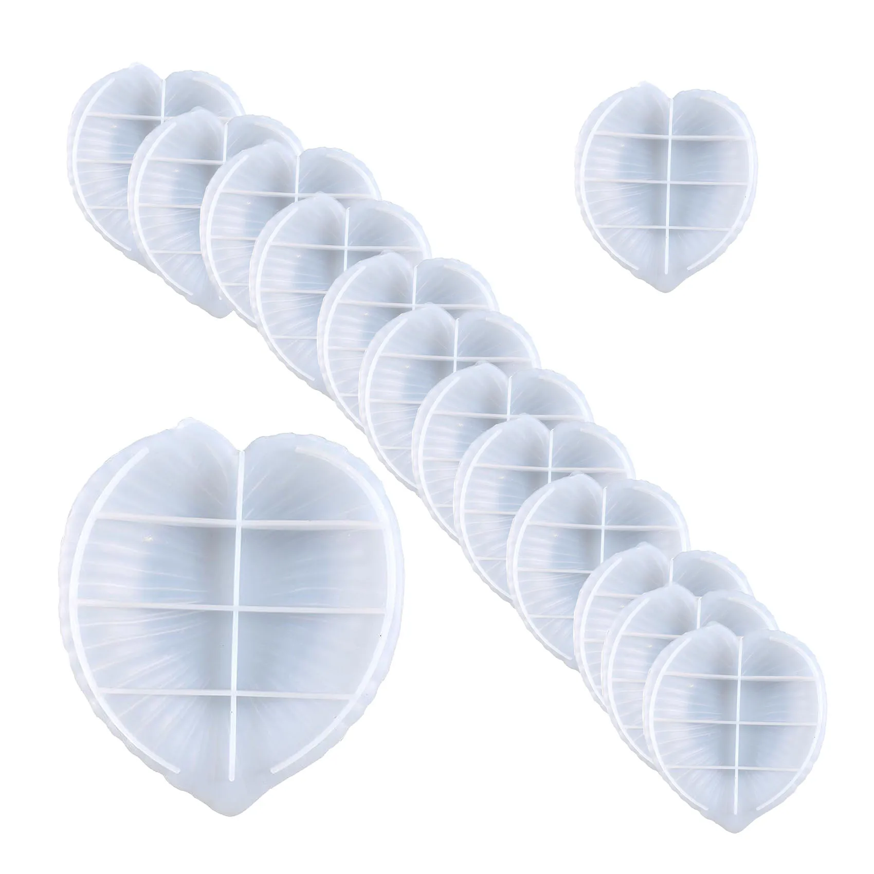 

14Pcs Leaf Disc Fruit Snack Storage Silicone Diy Crystal Glue Mold