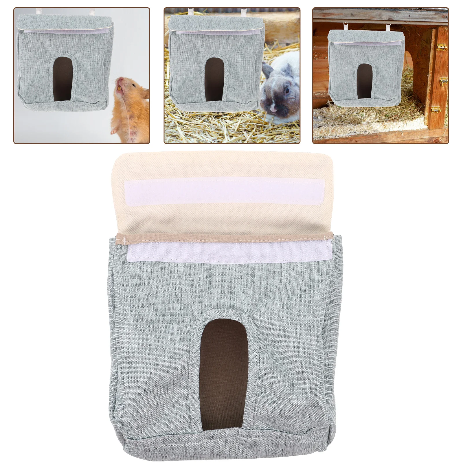 

Rabbit Hanging Grass Bag Guinea Pig Feeder Small Animal Pets Durable Cloth Material Easy Clean Fun Entertaining Reusable