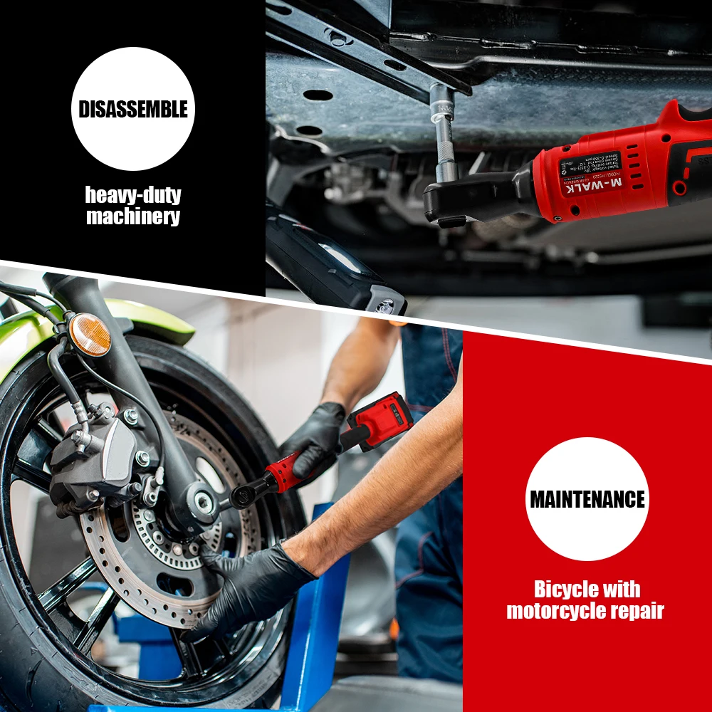 M-WALK 80N.m Brushless Electric Ratchet Wrench 1/2 Inch Cordless Driver Removal Screw Nut Power Tools For Milwaukee 18V Battery view 4