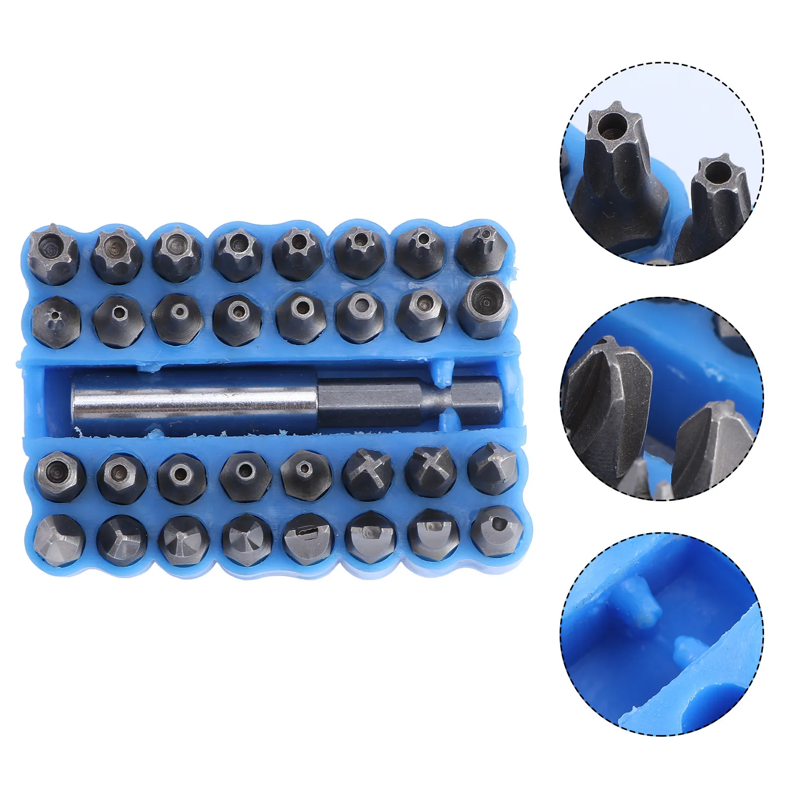 

33Pcs Security Bit Set Magnetic Extension Bit Holder Compact Pocket Hex Star Screwdriver Kit Ideal for Cordless Drills