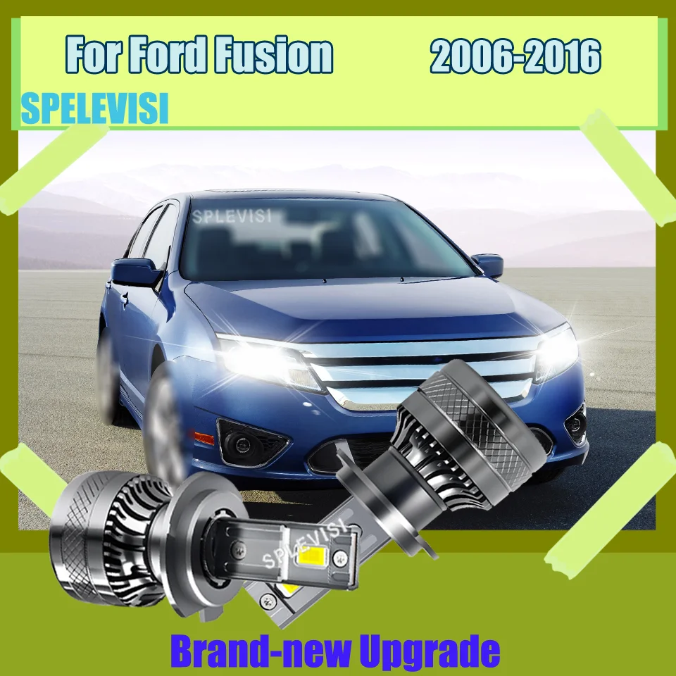 

6000K LED Headlight Bulbs H7 High Beam Front Headlamp W/Cooling Fan For Ford Fusion 2006 2007 2008 2009 2010 2011 2012 2013-2016