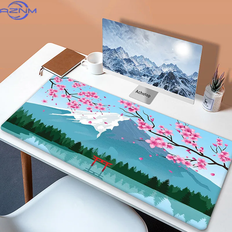 Large Mouse Pad XXL Computer Mousepad Japanese Shrine Landscape  Keyboard Mat Table Pad Gamer Mousepads Desk Mat