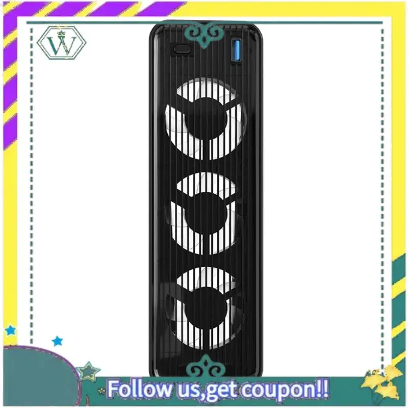 

NEW Suitable For PS5 Cooling Fan Silent Cooler With LED Light USB3.0 Port Game Console Cooling Fan Black Durable Easy To Use