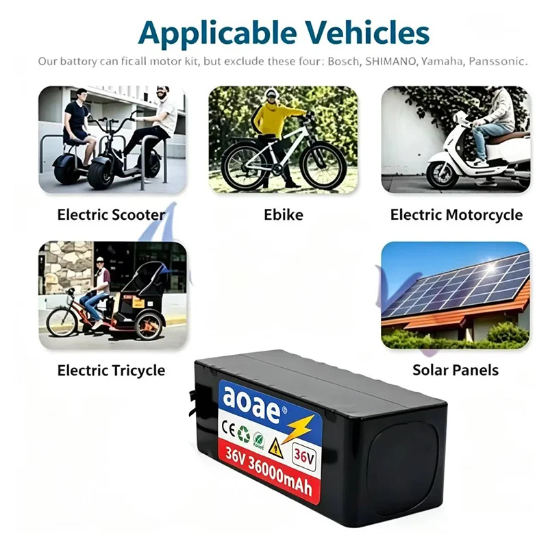10s4p 36V 36000mAh 18650 Lithium Battery  Pack E-scooter Battery high-power equipment durable and long-lasting Life Longer