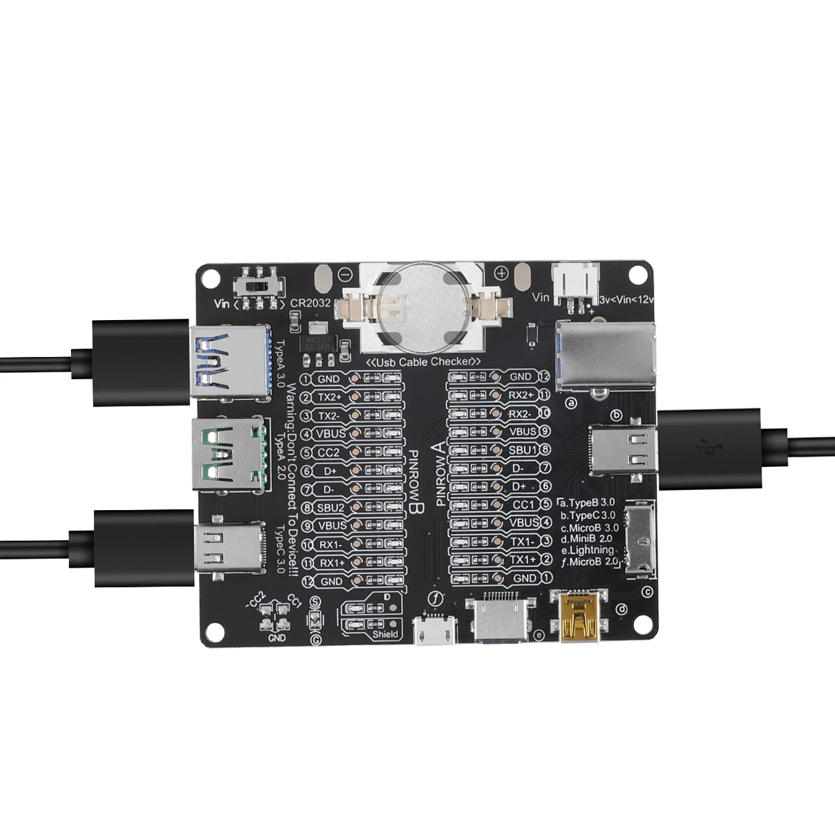 NONE USB Kabel Daten Linie Test Board Kabel Checker USB Kabel Tester Kurzschluss Ein-Aus Schalten Für Typ-C test Board Werkzeug 3