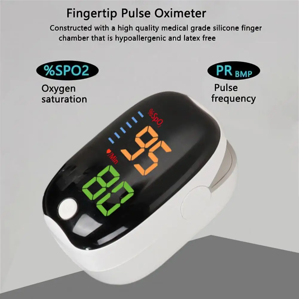 Non-Invasive Blood Oximeter Monitor Digital Display Accurate High Precise Portable Easy To Use Battery Powered Oximeter Meter
