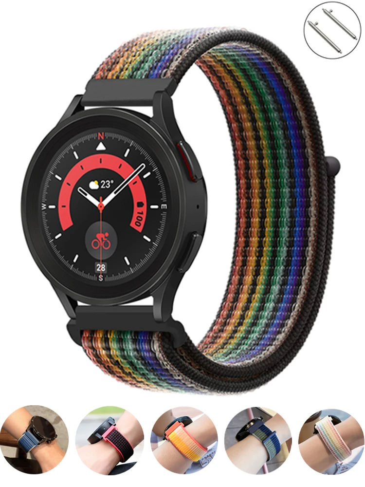 22mm 20mm strap For Samsung Galaxy watch 6/5/4 44mm 40mm/classic 42 46mm/Active 2/Gear S3 bracelet correa for Amazfit bip 5 band