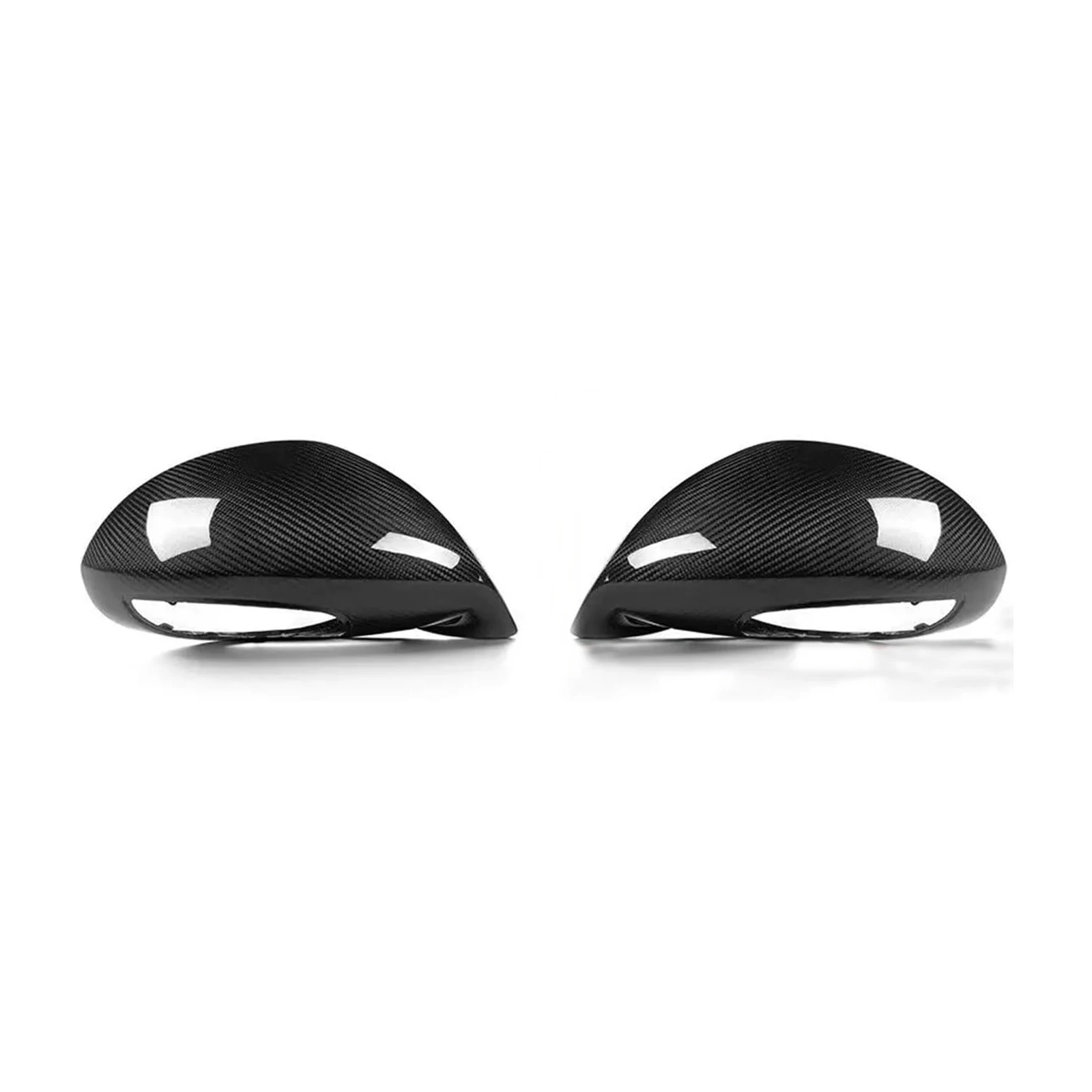 Carbon Fiber Side View Mirror Cover Caps Compatible for Porsche 981 Boxster Cayman 2012-2016 2PCS L+R Side Replacement