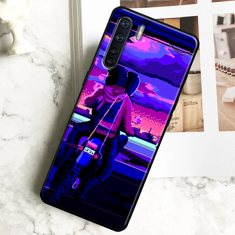 Anime Vaporwave Glitch Case For OPPO A96 A76 A77 A78 A74 A94 A5 A9 A31 A53 A52 A72 A91 A93 A15 A16 A17 A57s A54s