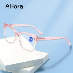 Ahora Oversized Transparante Leesbril Anti Blauw Licht Blokkeren Presbyopie Computer Brillen +1.25+1.75+2.0+2.25+2.5+2.75