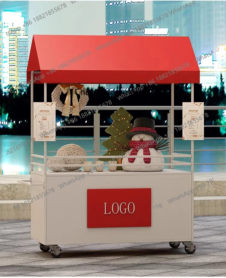 Shopping mall stall trolley mobile stall snacks, display stand night market, outdoor market