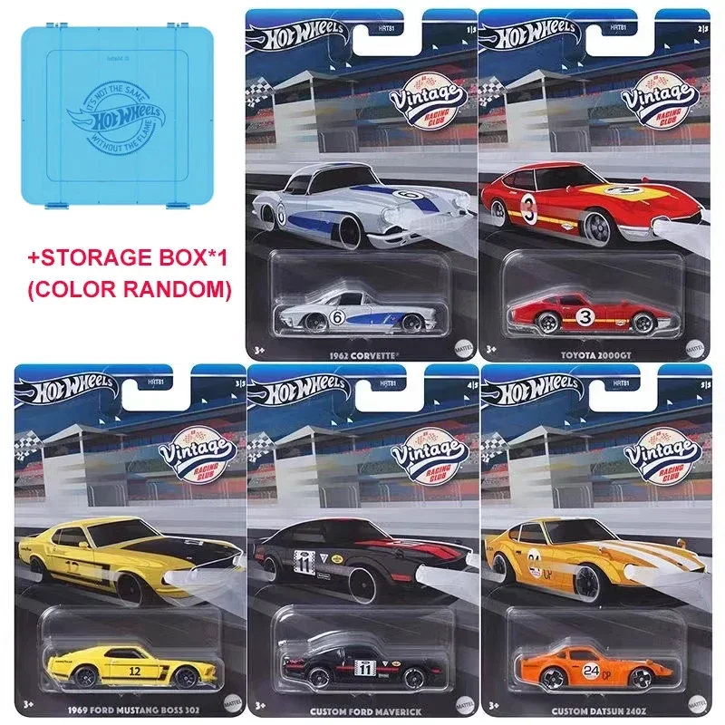 Original Hot Wheels Car Vintage Racing Club Boys Toys 1/64 Diecast Corvette Ford Maverick Mustang Custom Datsun 240Z Toyota Gift