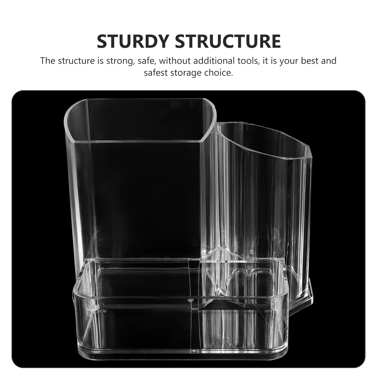 Nail Polisher Storage Box Desktop Partition Tool Manicure Supply Holder Vanity Organizer Office Tools