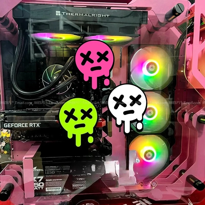 

Reflective Melting Smiley Vinyl Stickers with X Eyes & Drip Design, Waterproof Decals for Car, Laptop, Helmet