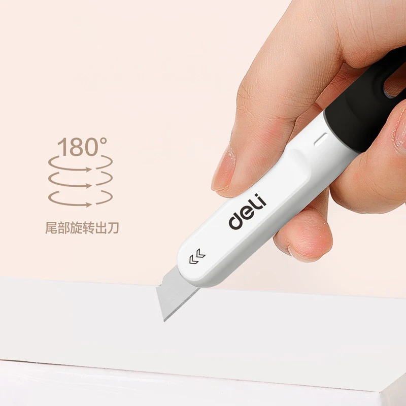 Deli Mini Utility Knife,Small Rotating Opener Box Cutter Box Opener Unpacking God Tool Paper Cutting Hand For School Office Home