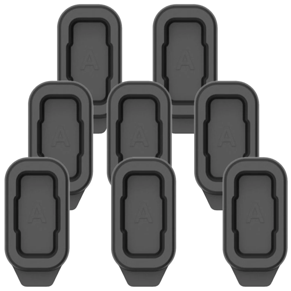 

8 Pcs Watch Charging Port Dust Plug Black Silicone Caps for Smartwatch Waterproof Accessories Charging Port Plugs Smartwatch