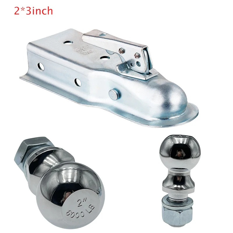 

2X3 дюйма, 5000 фунтов, сцепная муфта для прицепа, Шариковая муфта, прямой язычок, запчасти для автофургона, аксессуары для автофургона