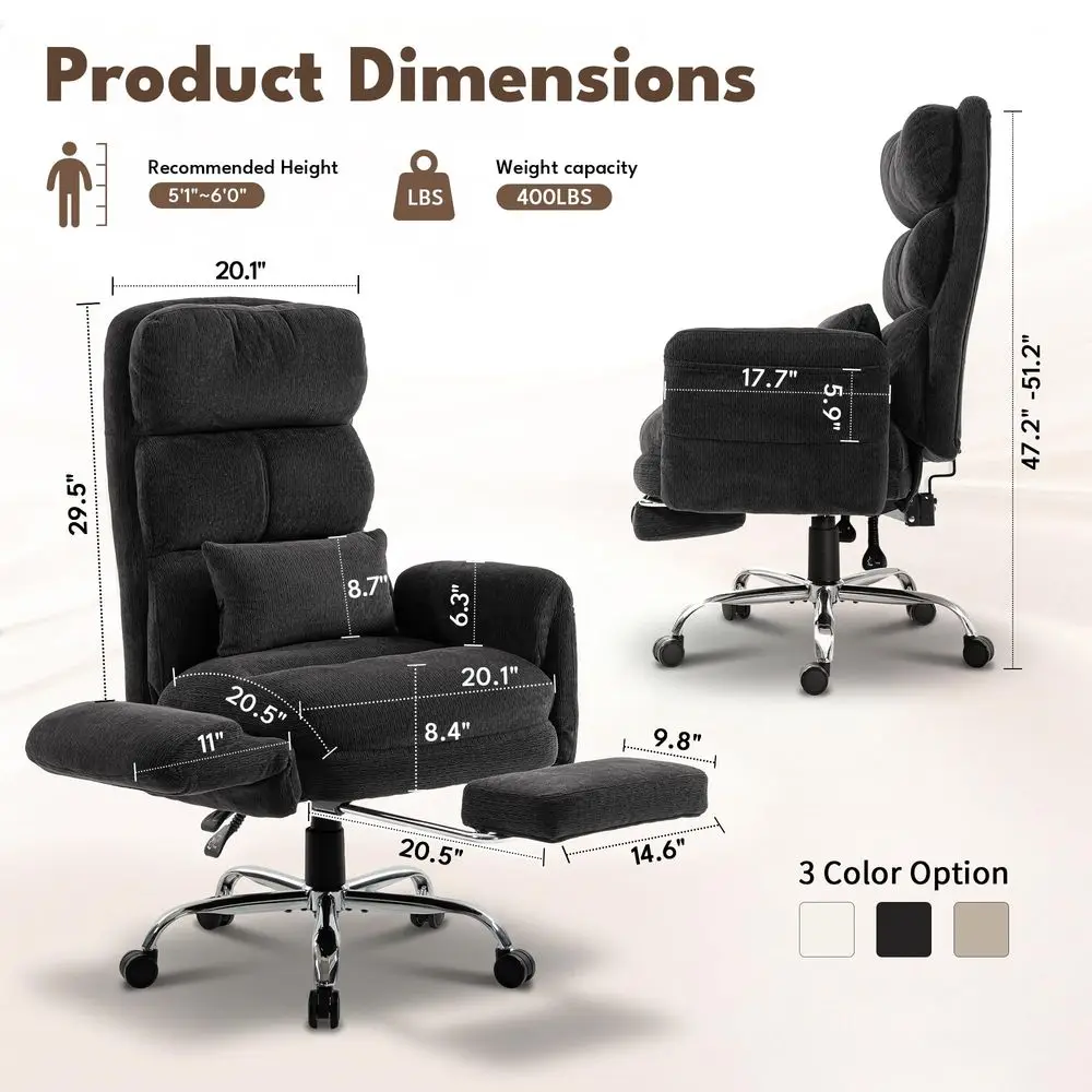 Cross Office Chair, Cloud Desk Computer Chair with 5Position Adjustable Armrests amp Headrest for Pets amp Cross Legged Sitting view 3