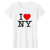 Women I Love NY New York Graphic T-shirt Girl Y2K Harajuku Black Pink Red New Tee Tops Female Funny Clothes Gift