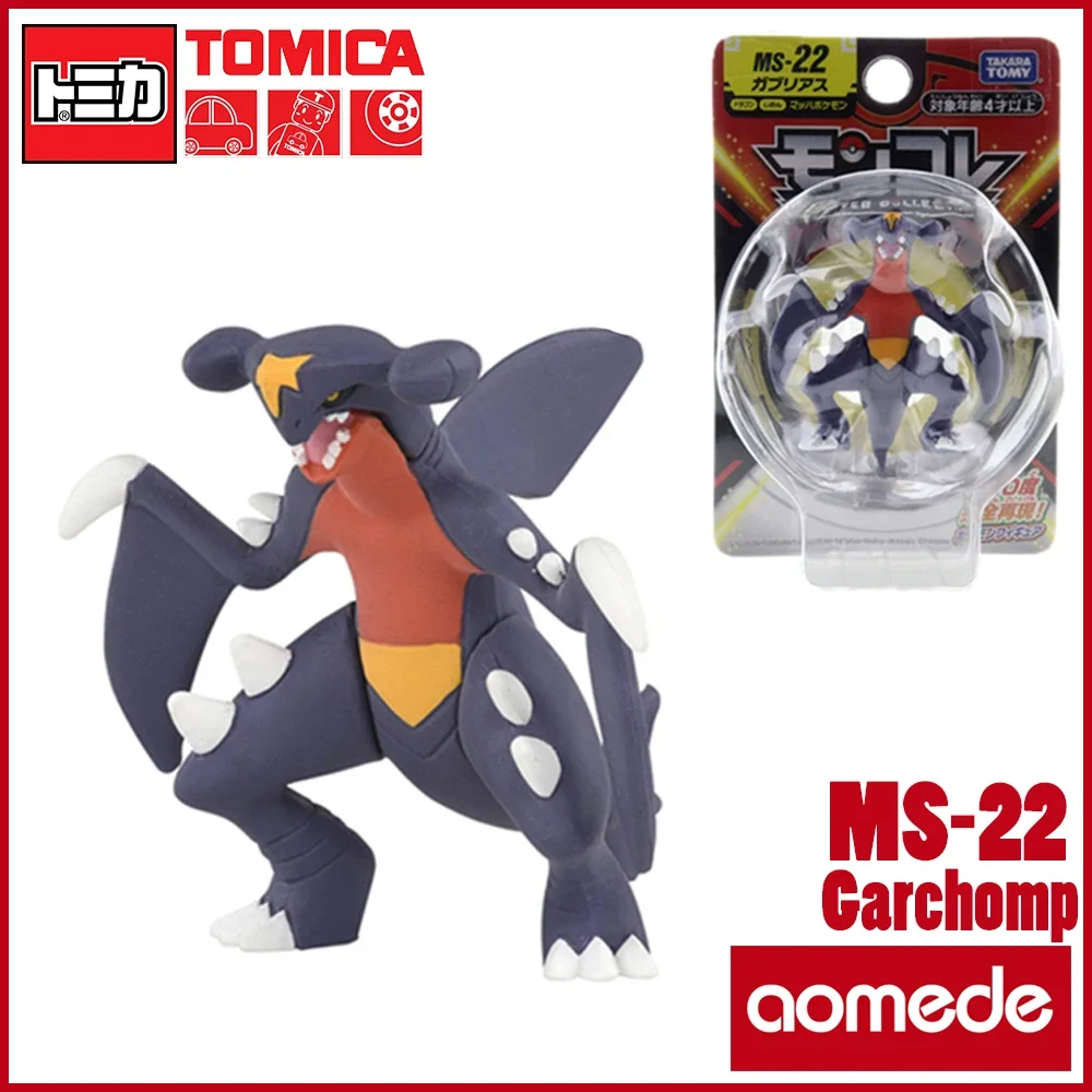 Takara Tomy Tomica Pokemon kieszonkowe potwory Moncolle MS-22 Gaburiasu 3-5cm Mini żywica Anime rysunek zabawki dla dzieci kolekcjonerskie