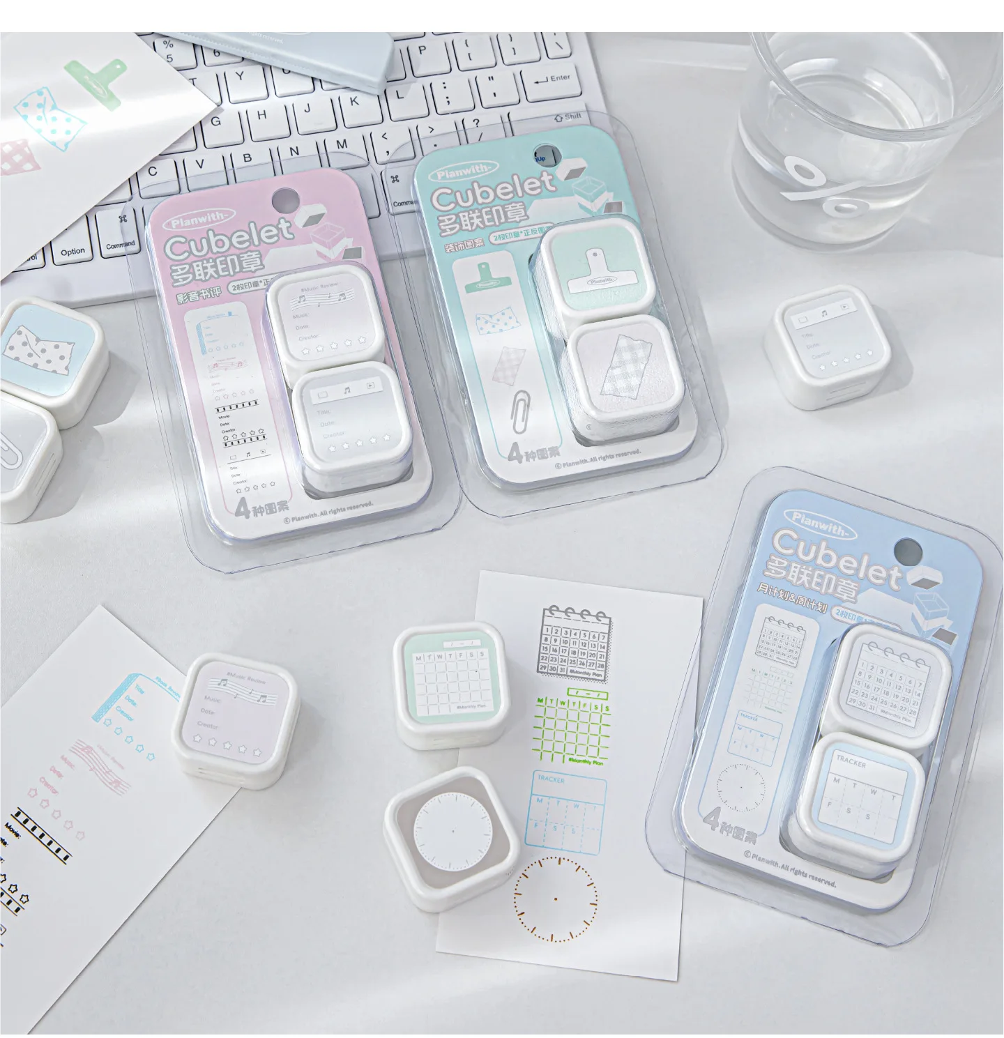 Doppelseitiges Kalenderstempel-Set, tragbares, umkehrbares Siegel-Kit, DIY-Tagebuch, Scrapbooking, dekorative Musterstempel – Detail 19