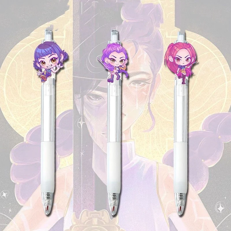 قلم جديد لـ Kpop شيطان الصيادين قلم أسود طالب تأخذ امتحان رسم لعبة أنيمي الكرتون الشكل القرطاسية لوازم الدراسة هدية للأطفال #1